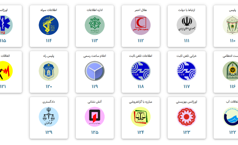 شماره تلفن ضروری