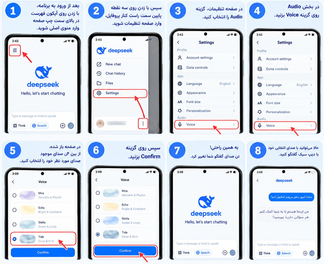 آموزش تغییر تن صدای گفتگوی صوتی