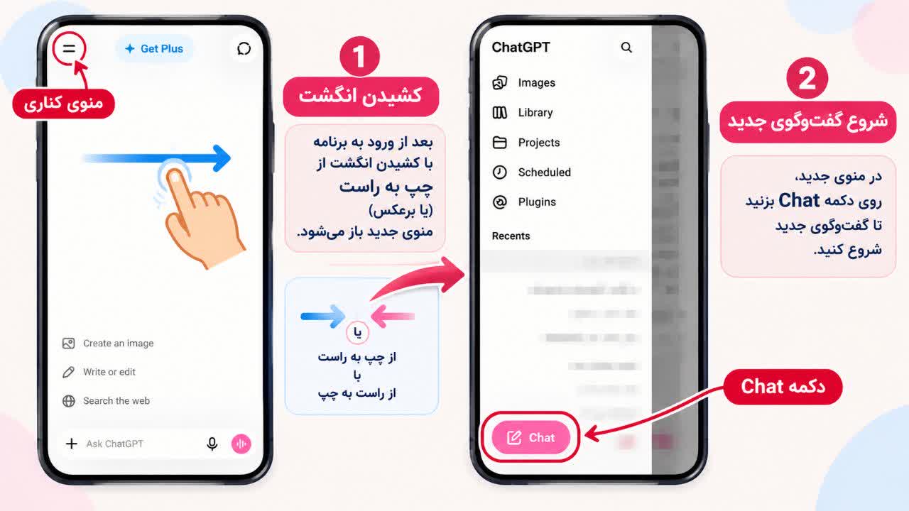 چت جی پی تی (ChatGPT) چیست؟ راهنمای کامل استفاده در سال 2026 4 نحوه ایجاد گفتگوی جدید در چت جی پی تی
