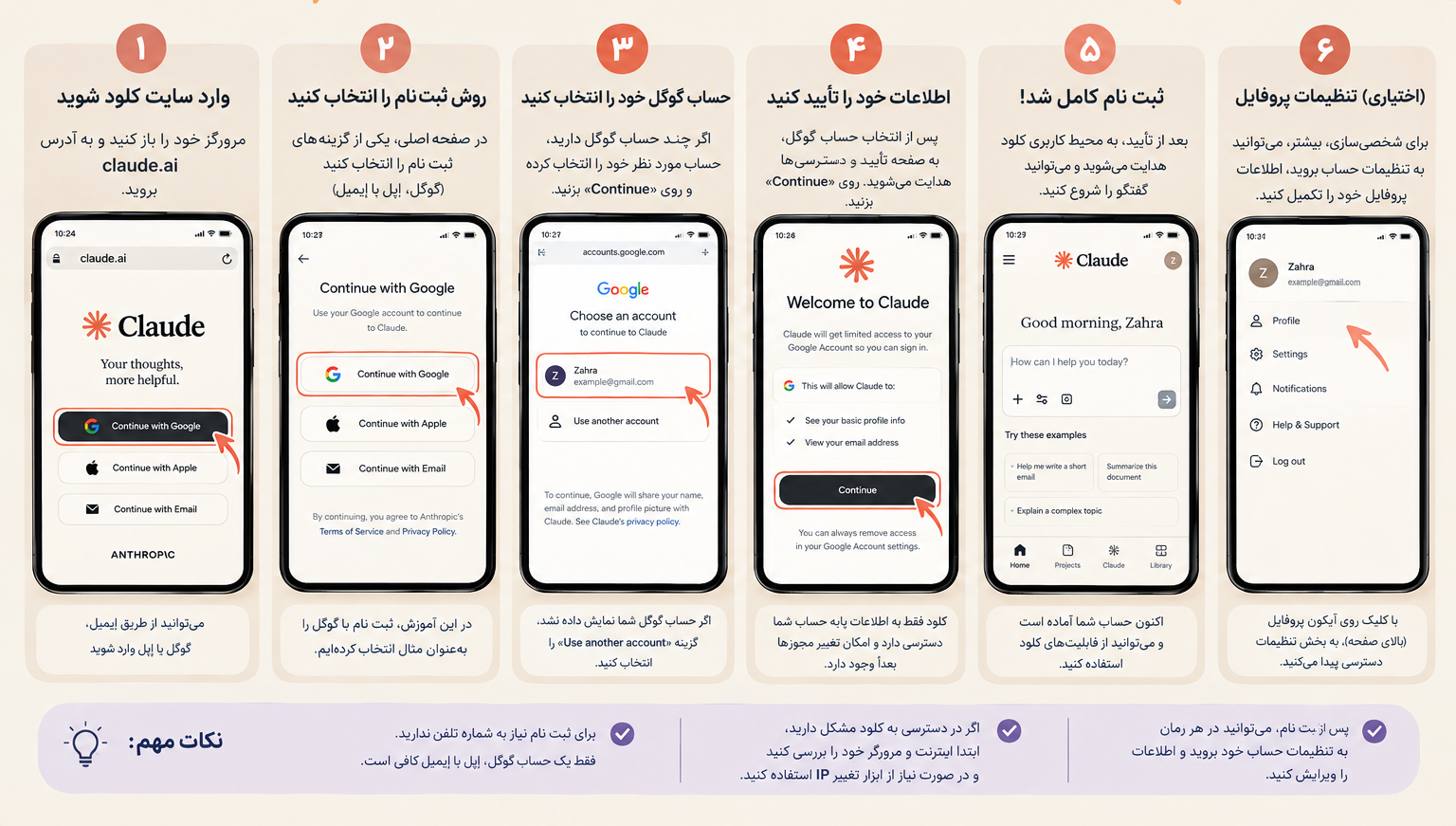 هوش مصنوعی کلود (Claude AI) چیست؟ آموزش استفاده و معرفی امکانات در ۲۰۲۶ 2 چگونه در کلود ثبت نام کنیم